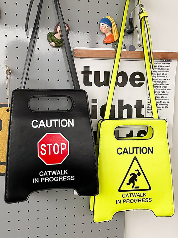 Women's Warning Sign Design Bag