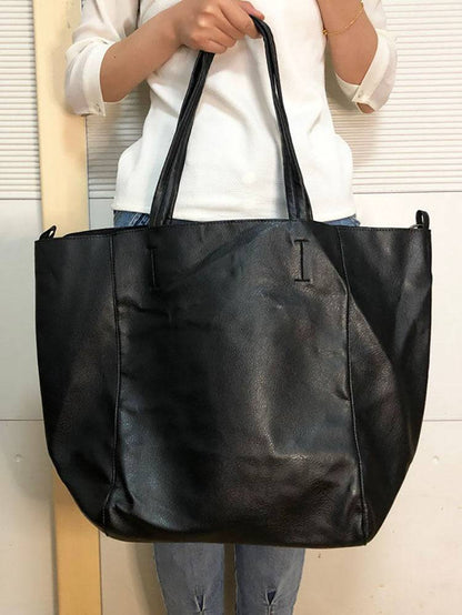 Women's Large Capacity Leather Tote Bag