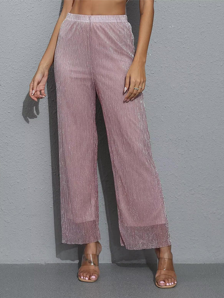 Sparkle Layered Wide Pants