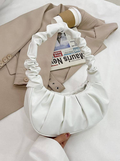 Women's Pleated  Solid Color Shoulder Bag