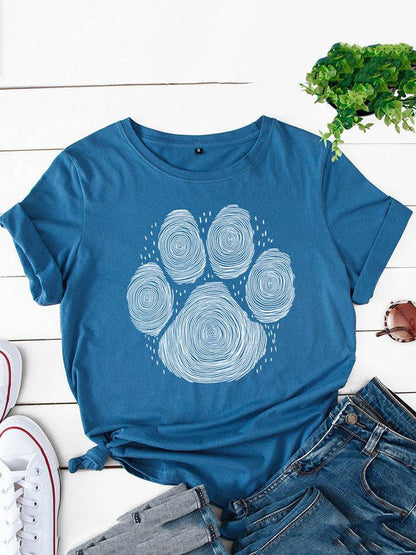 Dog Paw Print Casual Tee