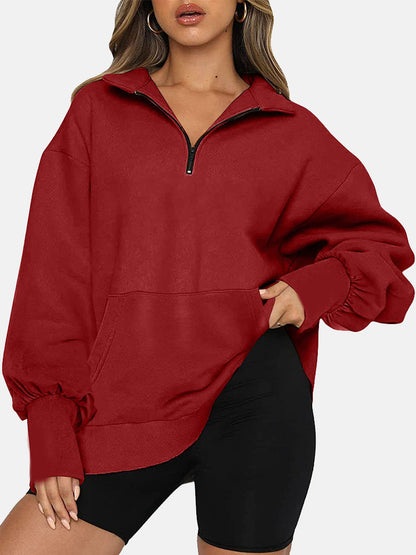 Zipper Pocket Sweatshirt