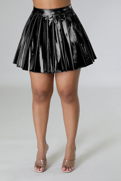 Metallic Pleated Skirts