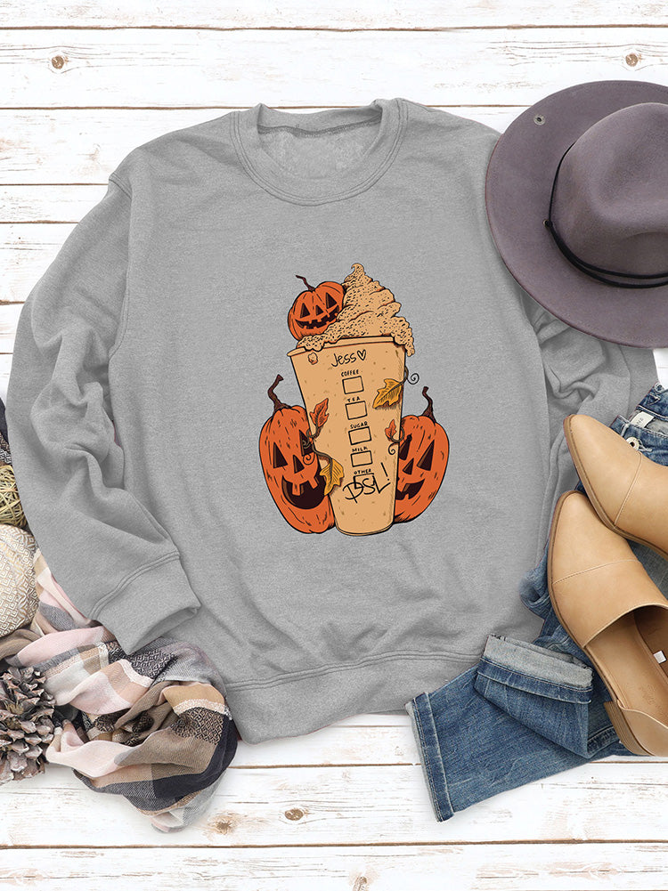 Halloween Pumpkin Cup Sweatshirt