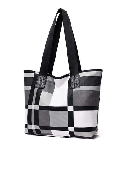 Women's Plaid Large Capacity Tote