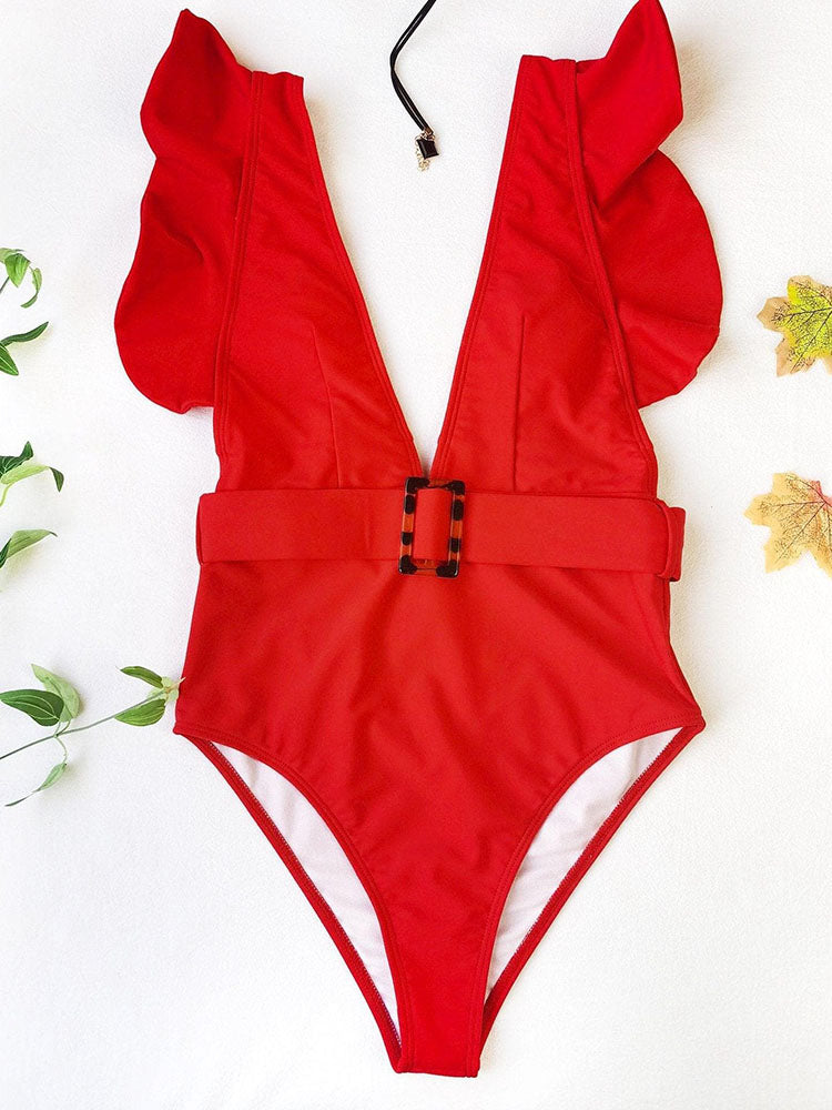 Ruffle One Piece Swimsuit