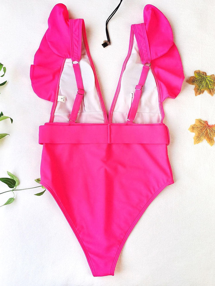 Ruffle One Piece Swimsuit