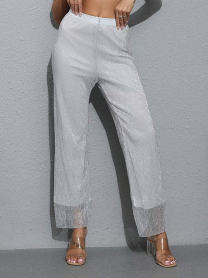 Sparkle Layered Wide Pants