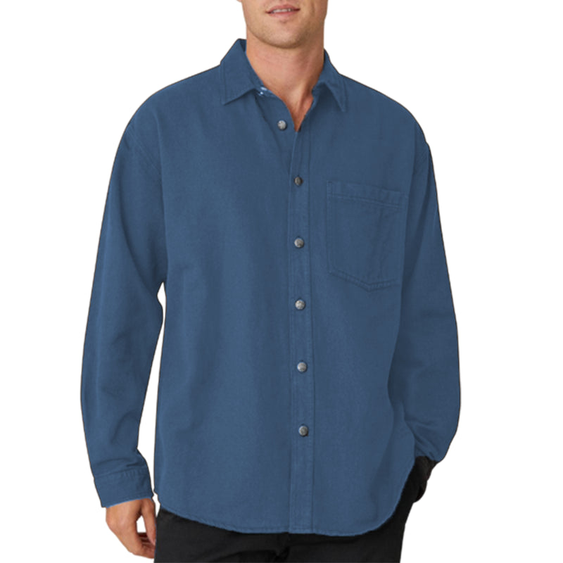 Men's Cotton Casual Long Sleeve Shirt