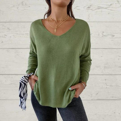 Women's Casual V-neck Thin Top