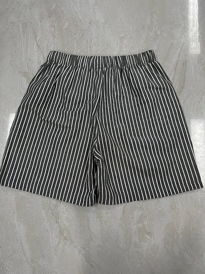 Classic Stripe Relaxed Baggy Shorts