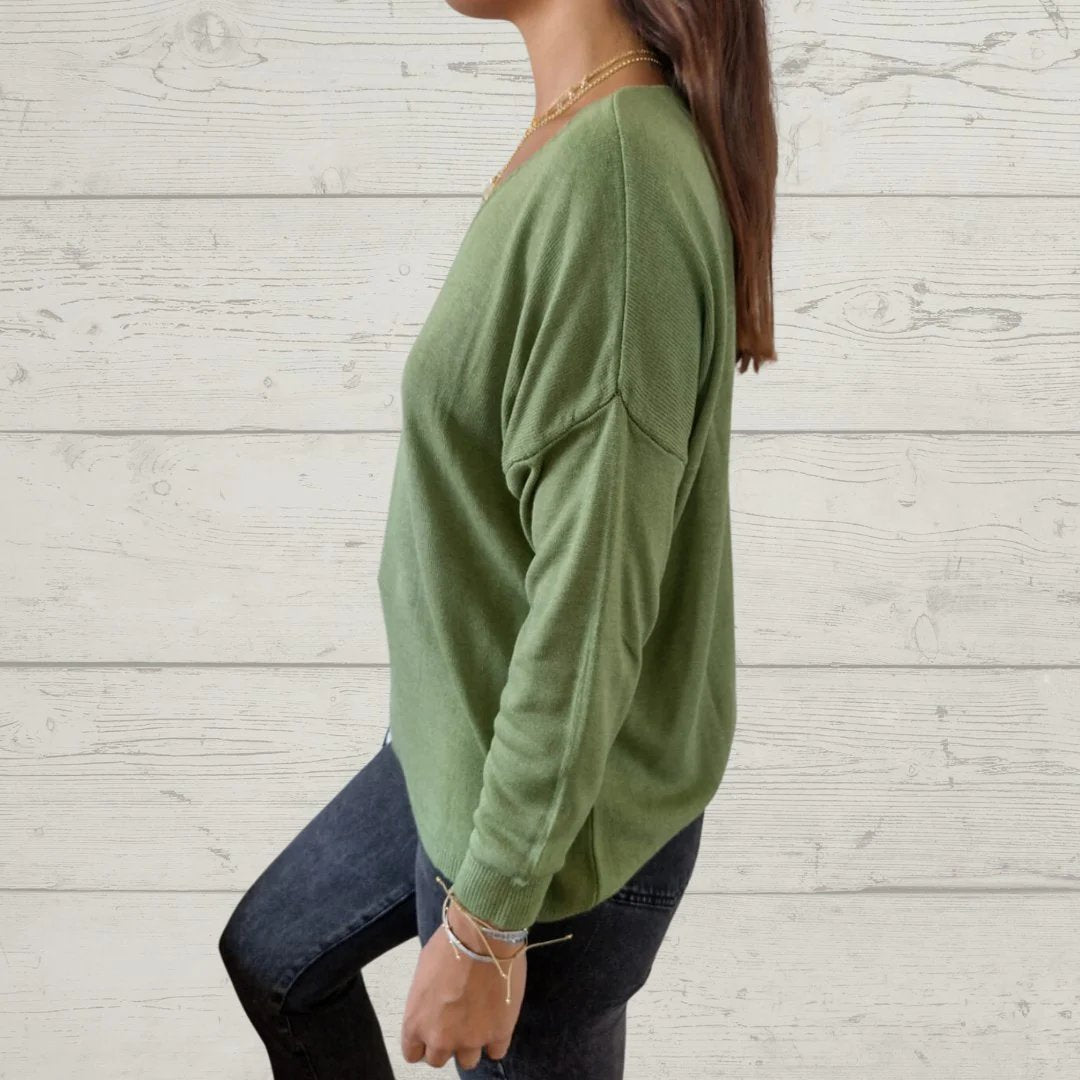 Women's Casual V-neck Thin Top