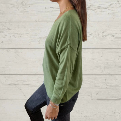 Women's Casual V-neck Thin Top