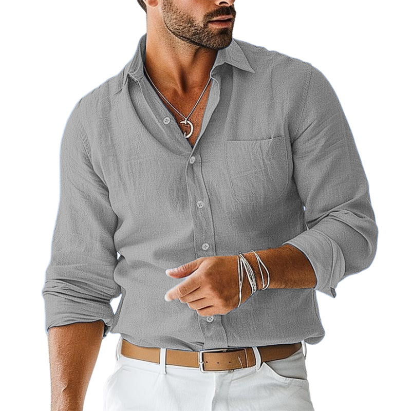 Men's Gentleman's casual basic shirt