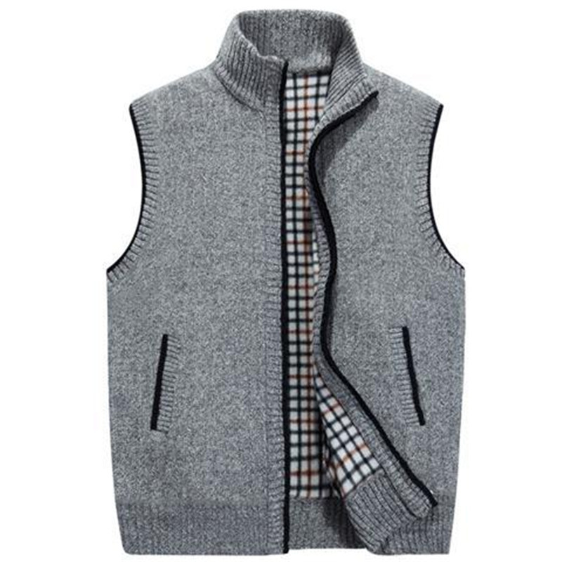 Men's Stand Collar Knitted Vest