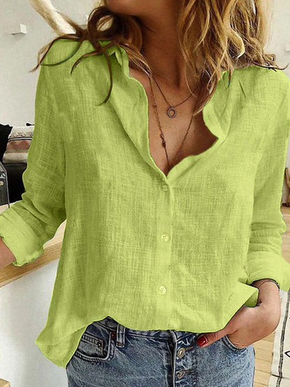 Women's Pure Color Casual Shirt