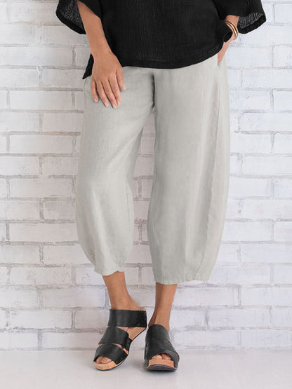 Pure cotton seven-piece trousers