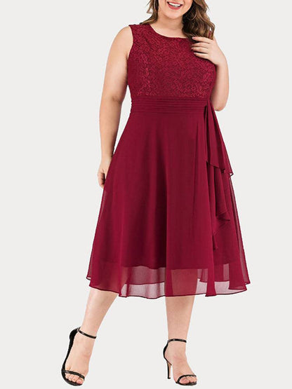 Women's Lace Sleeveless Cocktail Dress