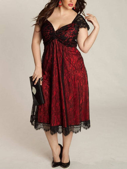 Women's Elegant Lace Nightwear Dress