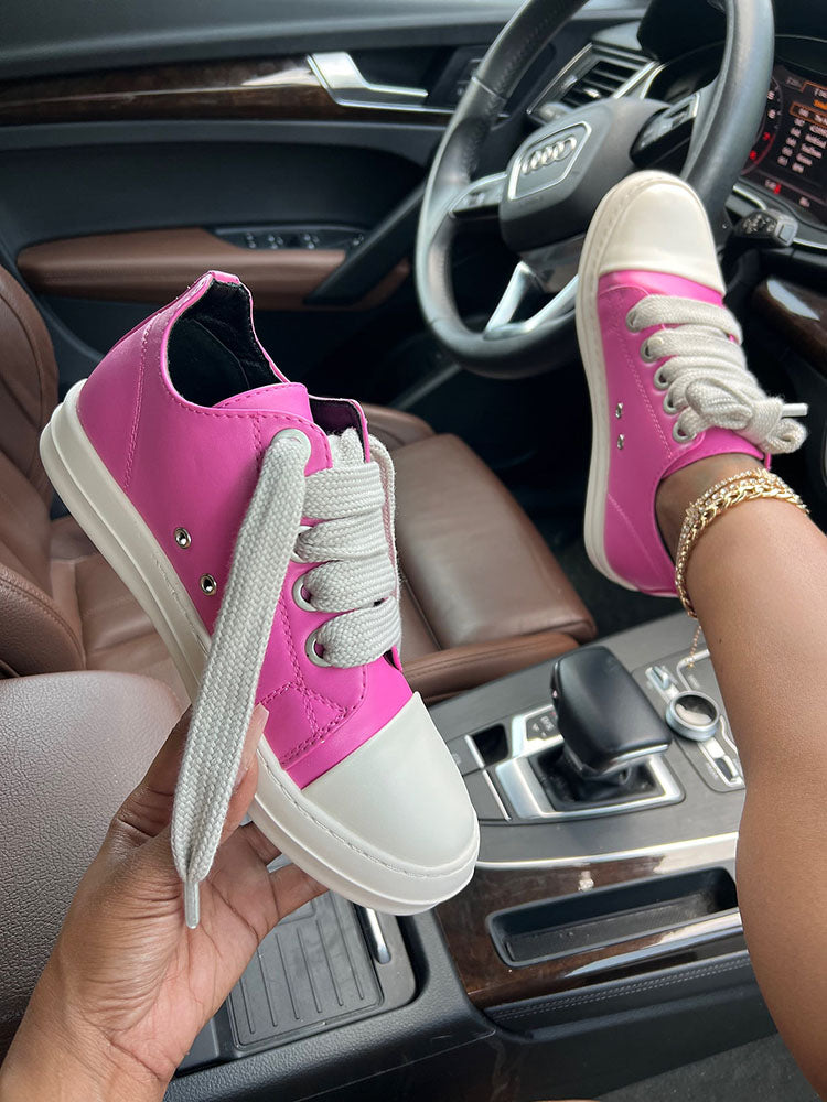 PU Low Top Sneakers