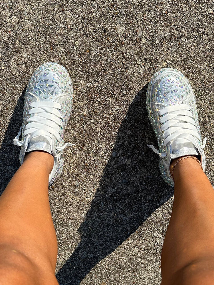 Crystal Embellished Sneakers