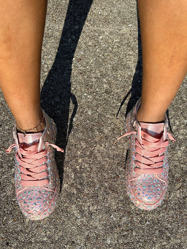 Crystal Embellished Sneakers