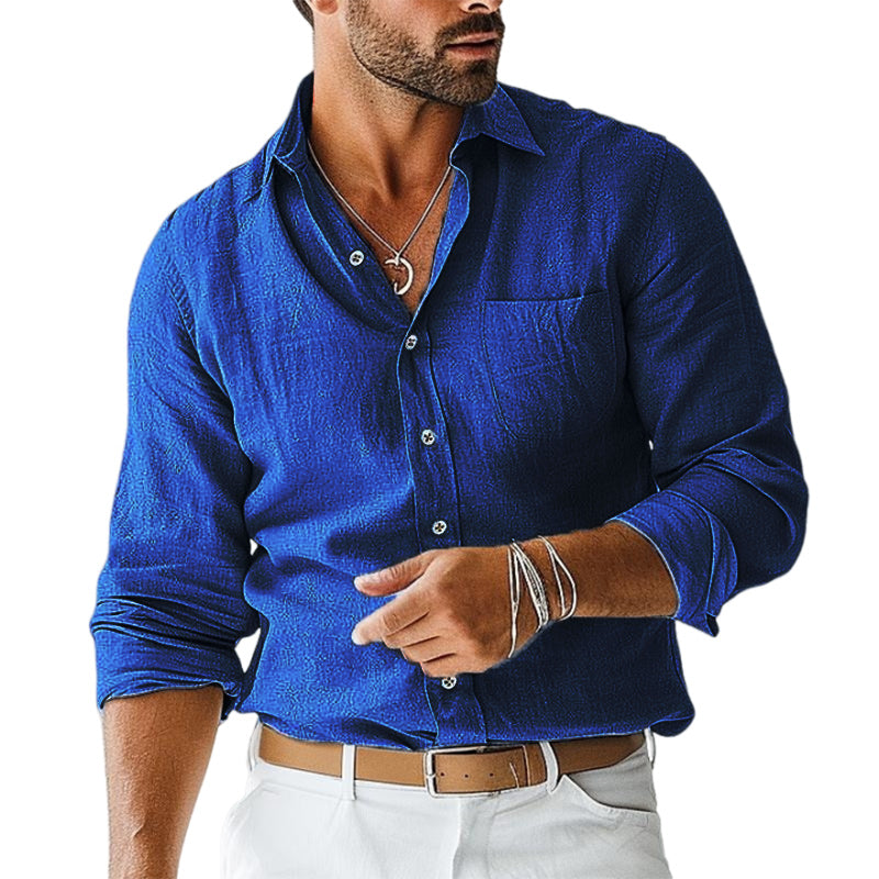 Men's Gentleman's casual basic shirt