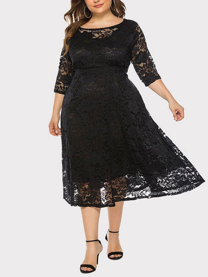 Women's Lace Evening A-Line Dress