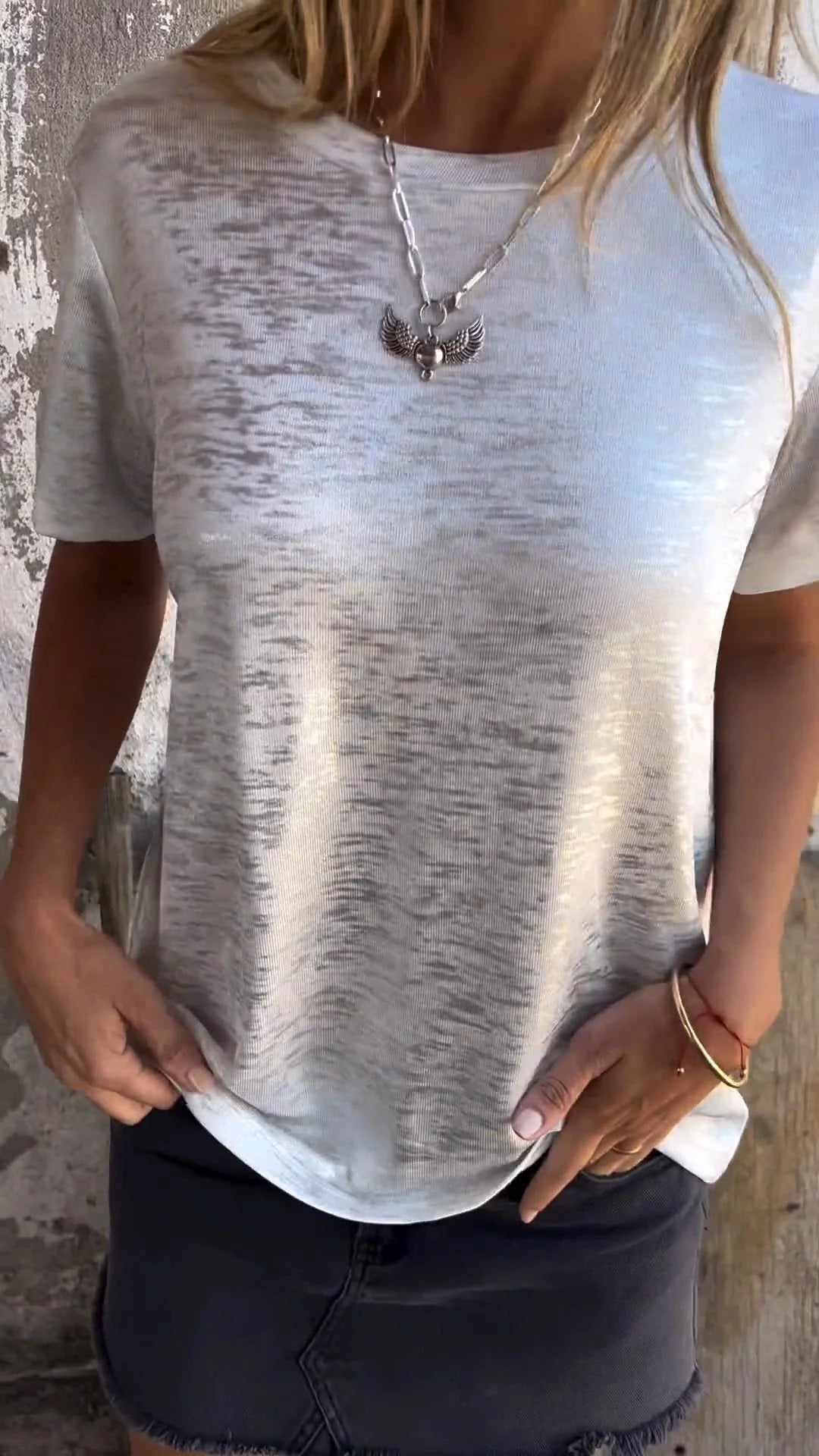 Women's Hot Stamping Short-sleeved T-shirt