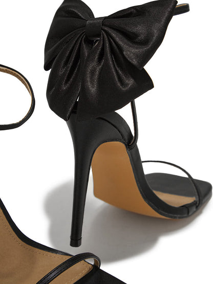 Fairytale Ankle Strap Bow Heel Sandals