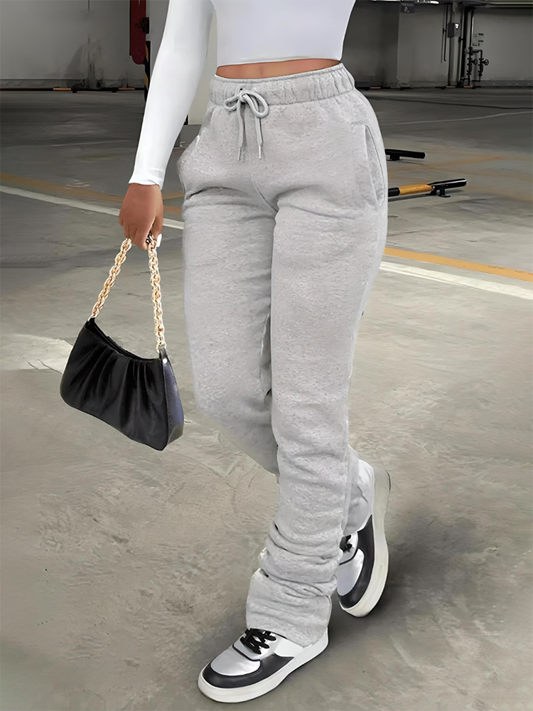 Solid Stacked Sweatpants