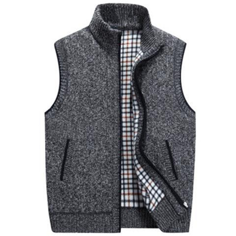 Men's Stand Collar Knitted Vest