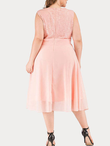 Women's Lace Sleeveless Cocktail Dress