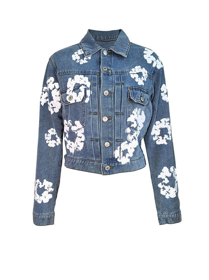 Floral Print Denim Jacket & Jeans