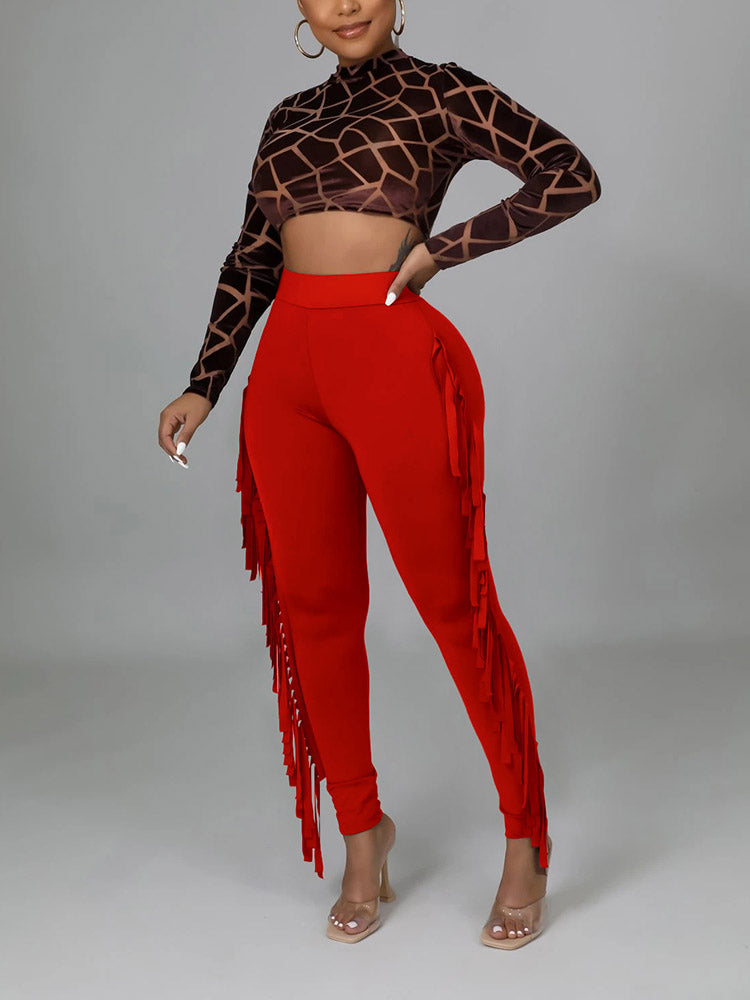 Side Tassel Pants