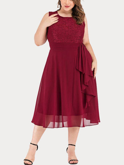 Women's Lace Sleeveless Cocktail Dress