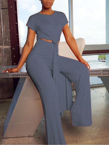 High Slit Longline Top & Pants Set