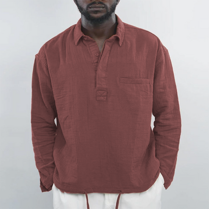 Men's Waist Cord Cotton Shirt