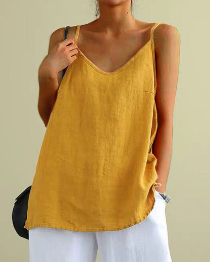 Comfortable Linen Camisole Top