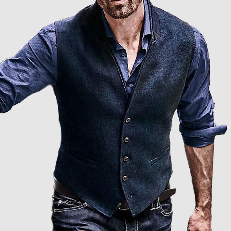 Men's Denim Slim Fit Vest