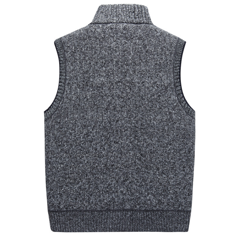 Men's Stand Collar Knitted Vest