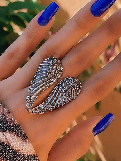 Women's Vintage Angel Wings Ring