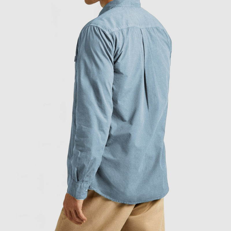 Men's Basic Casual Cotton Pocket Shirt