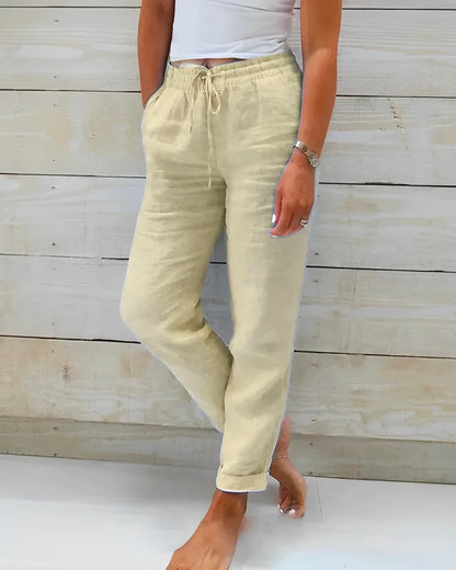 Loose Drawstring Casual Casual Pants