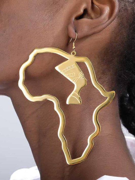 Women's African Queen Hoop Earrings