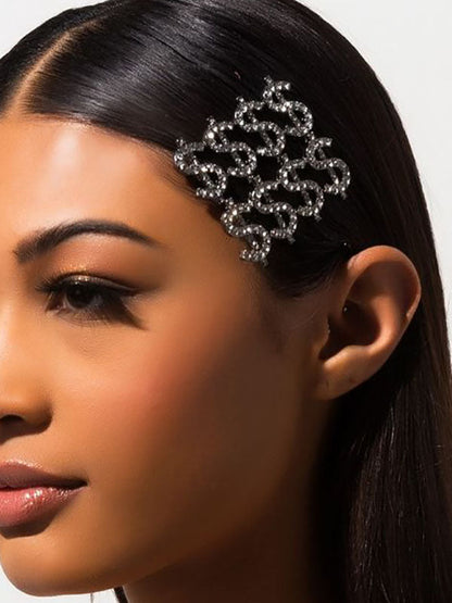 Women's Rhinestone Letter Hair Barrettes