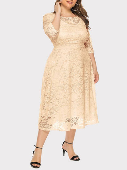 Women's Lace Evening A-Line Dress