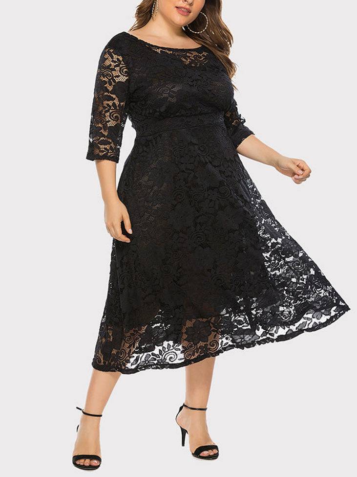 Women's Lace Evening A-Line Dress