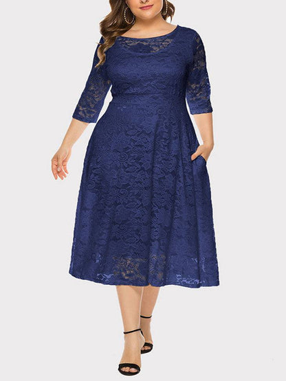 Women's Lace Evening A-Line Dress