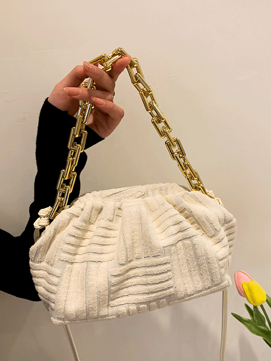 Women's Chains Towel Satchel Bag